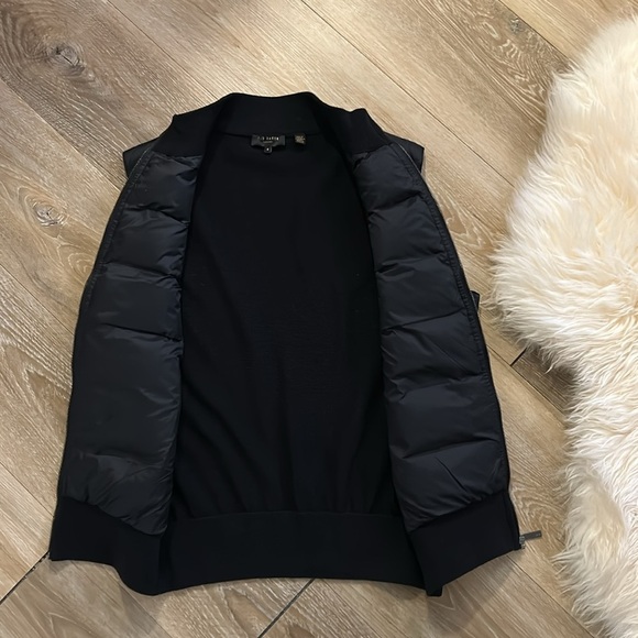 Ted Baker Lydia Combo Puffer Vest Jacket Black Size 4 - Picture 5 of 7